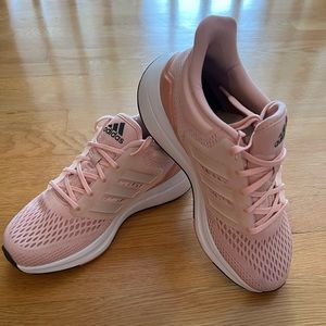 ADIDAS EQ21 pink/gold running sneaker size 6.5 Womens